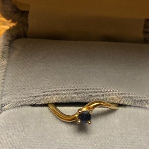 14k gold sapphire ring